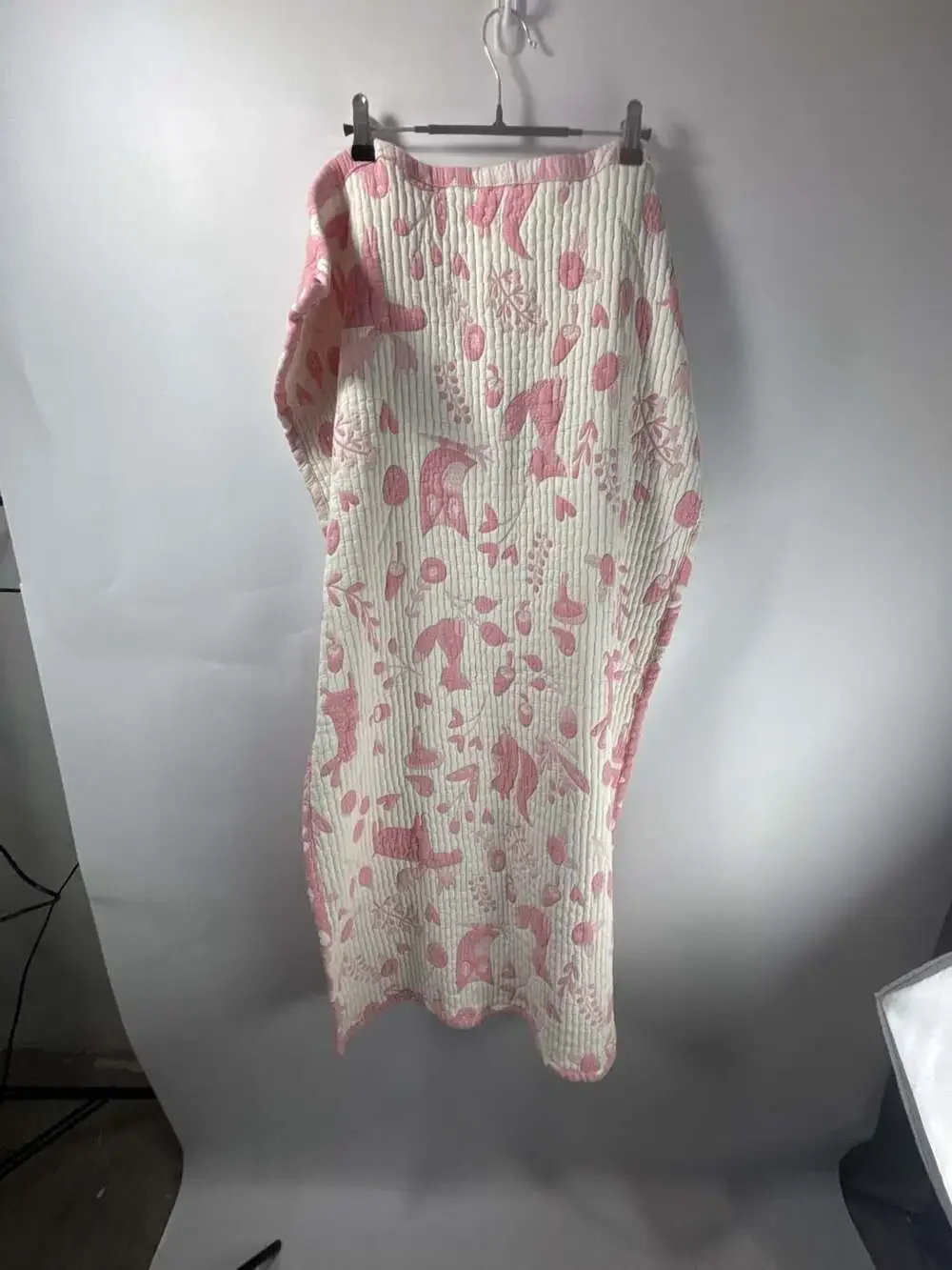 NTBAY Muslin Cotton Jacquard Reversible Baby/Toddler Blanket, Owl and Foliage Pa